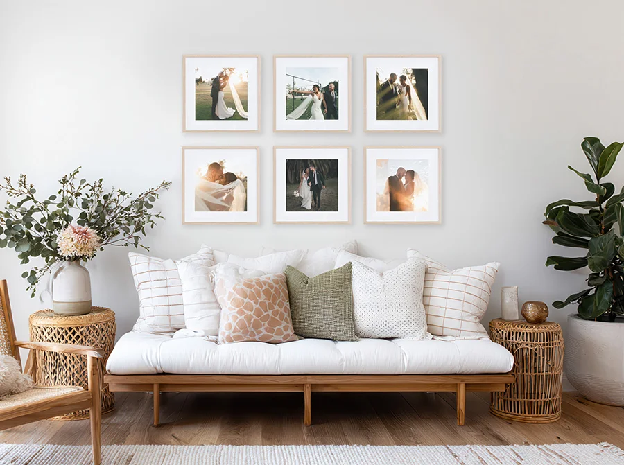 Grid Of Six Photo Gallery Wall