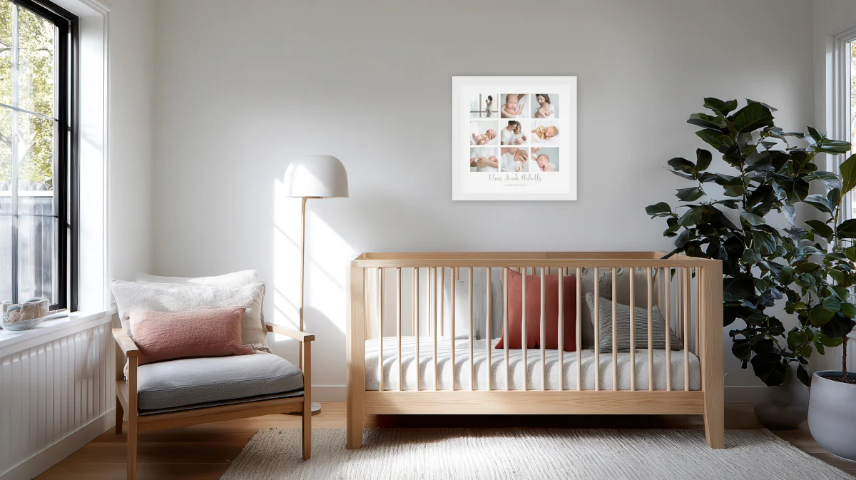 Photo Birth Print in Nursery