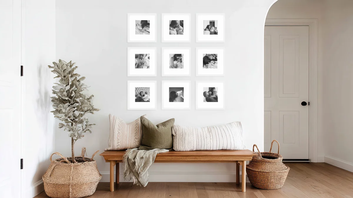 Grid of Nine Photo Gallery Wall