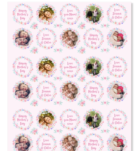 Floral Wreath Wrapping Paper