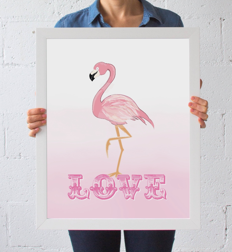 30 Custom Flamingo Art Personalized Address Labels