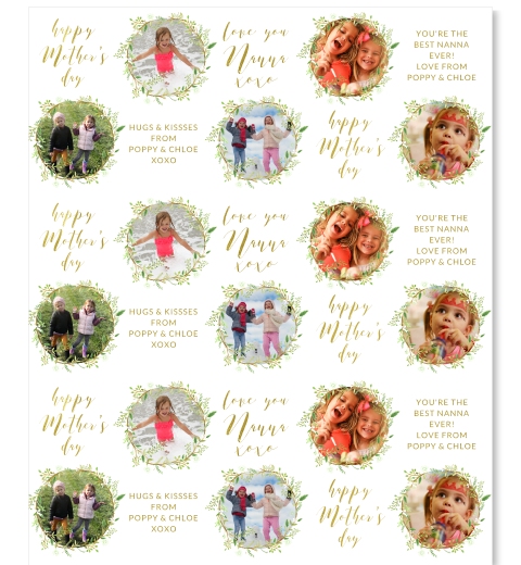 Green Wreath Mother's Day Wrapping Paper