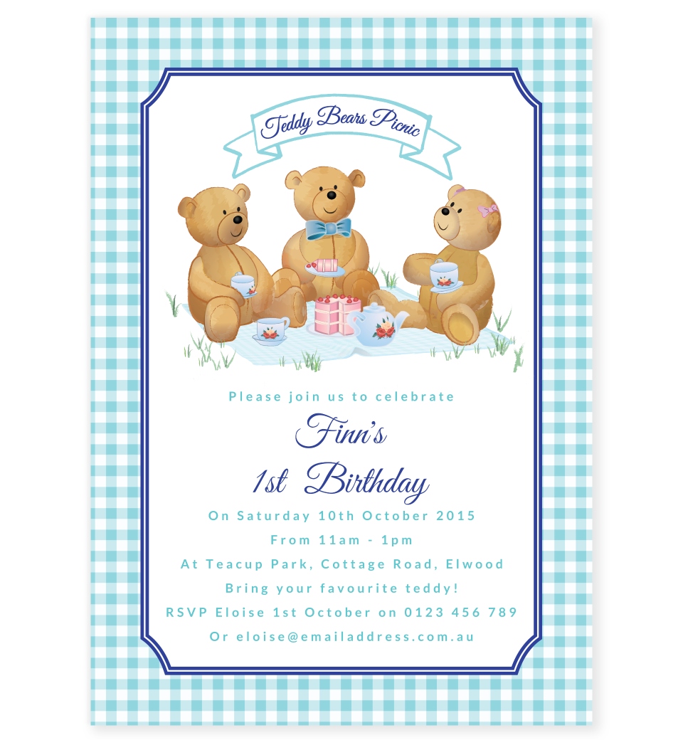 Teddy Bear Picnic Invitation | ubicaciondepersonas.cdmx.gob.mx