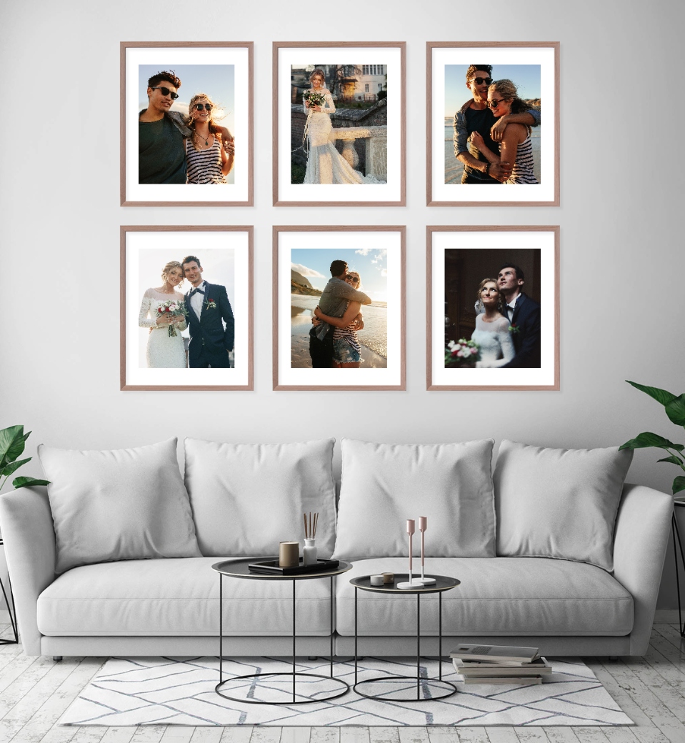 images 16 By 20 Frame On Wall grid of six gallery wall 16 x 20 large border