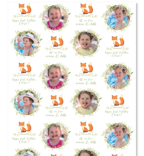 Little Fox Photo Gift Wrap