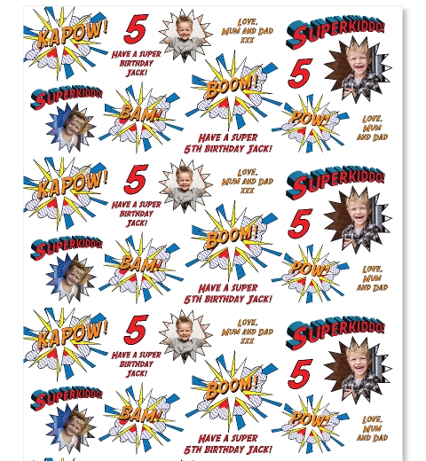 Super Hero Photo Wrapping Paper