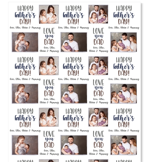Modern Calligraphic Father's Day Wrap