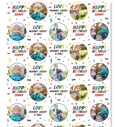Heroes Party Gift Wrapping Paper