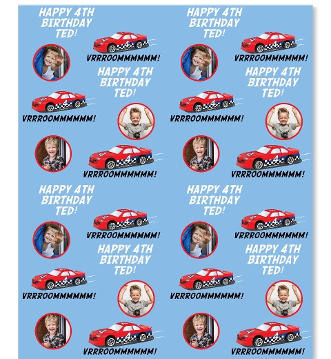 Motorsport Race Car Gift Wrap