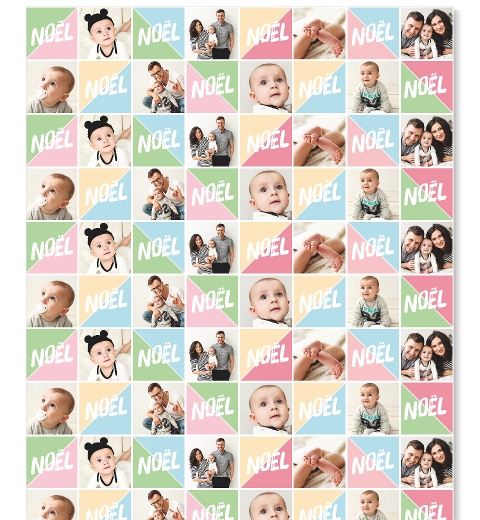 Pastel Geometric Christmas Wrapping Paper