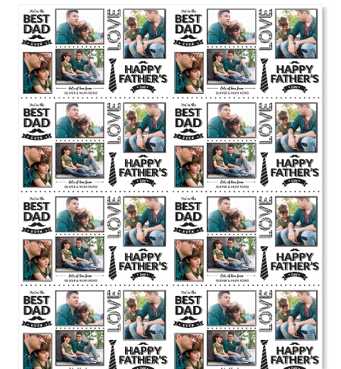 Bistro Style Father's Day Wrapping Paper