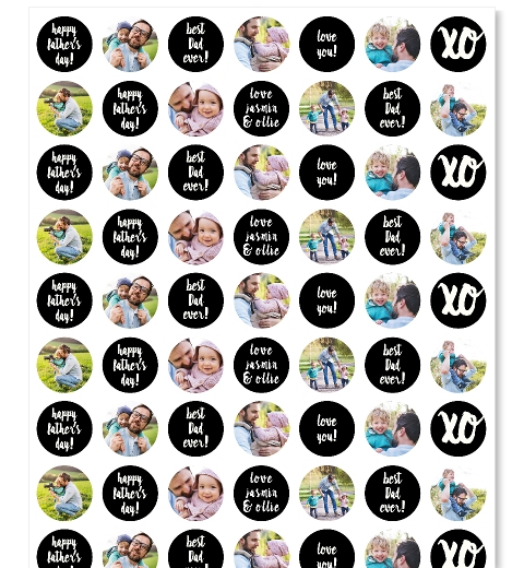 Circles of Love Happy Father's Day Wrapping Paper