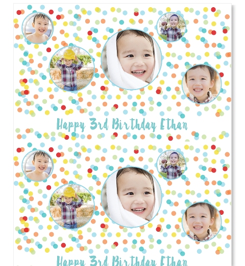 Turquoise Confetti Wrapping Paper