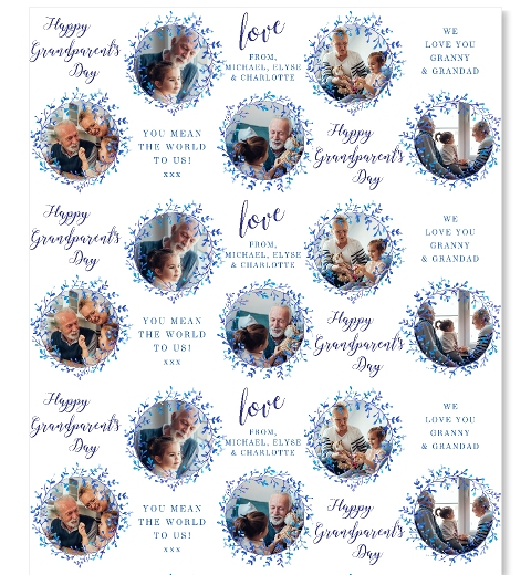Royal Florals Grandparent's Day Wrap
