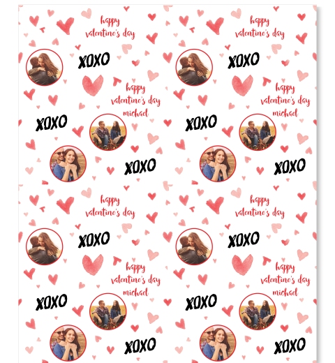 Red Hearts Wrapping Paper
