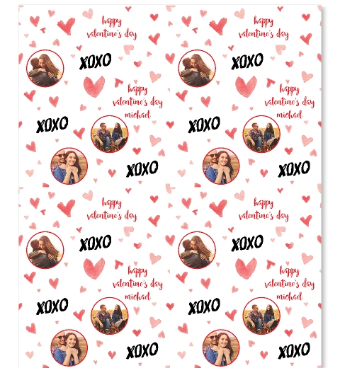 Red Hearts Wrapping Paper
