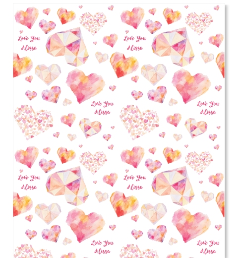 Watercolour Love Wrapping Paper