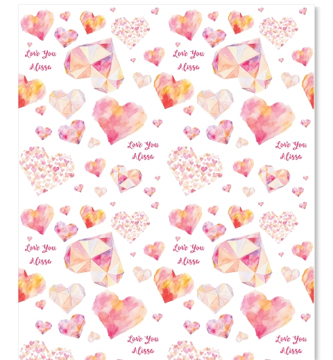 Watercolour Love Wrapping Paper