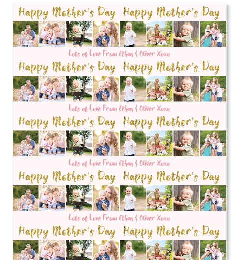 Gold Mother's Day Wrapping Paper
