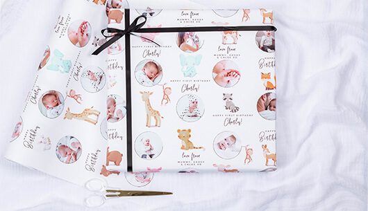birthday gift wrapping paper custom printed